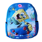 Sünger Bob Kabartmalı 32x 28 cm Okul Sırt Çantası Mavi